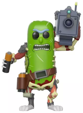 Funko Pop! Rick and Morty – Pickle Rick (with laser) – N°332. Cornichon armé d’un laser avec structure anatomique détaillée. Une Pop! culte et délirante fidèle à l’épisode légendaire.

