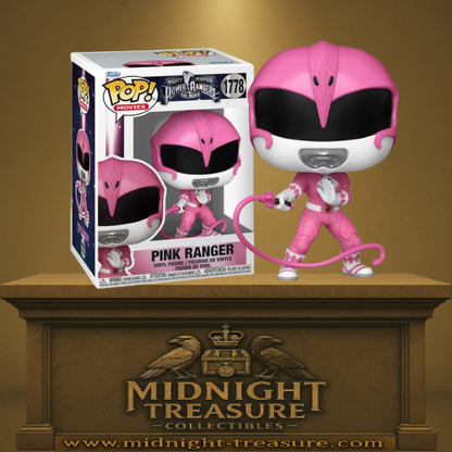 Funko Pop! Mighty Morphin Power Rangers – Pink Ranger (N°1778). Figurine fidèle au film avec sa tenue rose et son fouet. Une icône de la culture pop des années 90 à posséder absolument.