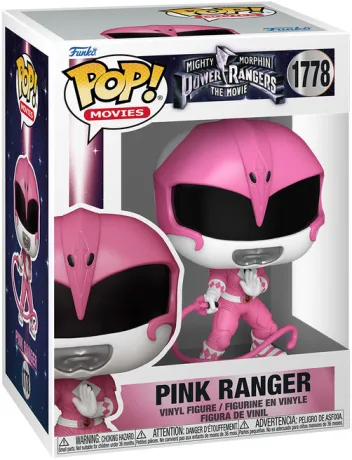 Funko Pop! Mighty Morphin Power Rangers – Pink Ranger (N°1778). Figurine fidèle au film avec sa tenue rose et son fouet. Une icône de la culture pop des années 90 à posséder absolument.