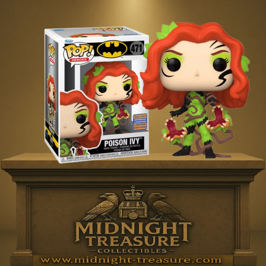 Funko Pop! DC Comics – Poison Ivy – N°471 – Wondrous Convention 2023 Limited Edition – 9 cm – Funko. Poison Ivy en tenue végétale avec plantes carnivores. Une Pop! incontournable pour les fans de Batman et de l’univers DC.