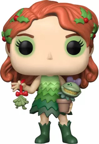 Funko Pop! DC Comics – Poison Ivy (Holiday) (N°528). Figurine spéciale Noël de Poison Ivy avec tenue végétale, houx dans les cheveux, brin de gui et plante carnivore. Une édition festive parfaite pour les fans de Batman et DC.