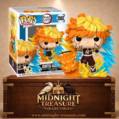 ⚡🐉 Funko Pop! Premium Animation N°2502 – Zenitsu Agatsuma – Demon Slayer: Kimetsu no Yaiba 🐉⚡