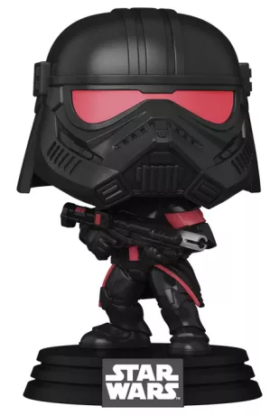 Funko Pop! Star Wars – Purge Trooper (N°632). Soldat en armure noire et rouge avec blaster et base Star Wars. Une figurine redoutable pour les fans de l’Empire et des Inquisiteurs.