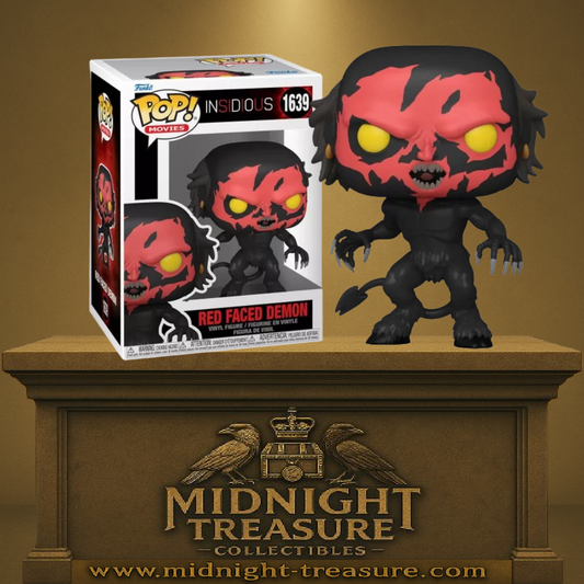 Funko Pop! Insidious – Red Faced Demon (N°1639). Le démon emblématique au visage rouge et aux yeux jaunes, en posture menaçante. Une figurine incontournable pour les fans de films d’horreur.