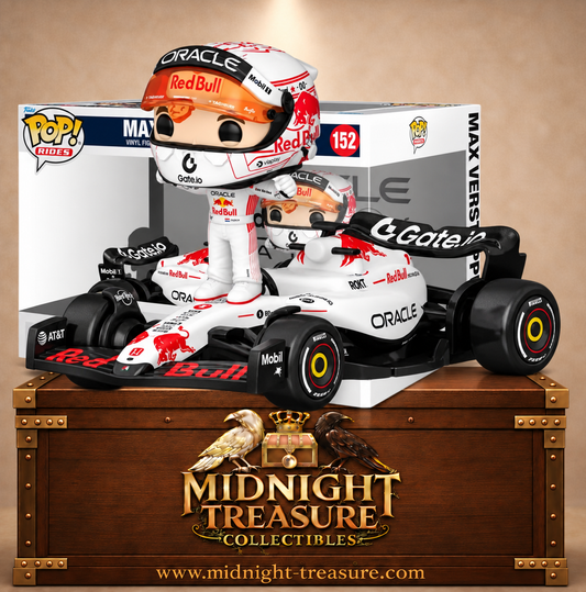 Funko Pop! Rides Super Deluxe N°152 Max Verstappen avec monoplace blanche Oracle Red Bull Racing – Formule 1