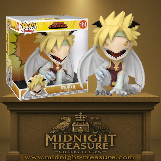 Funko Pop! My Hero Academia – Ryukyu (Forme Dragon) (N°1814 – 25 cm). Héroïne transformée en dragon avec ailes et griffes, dans une posture dominante. Une pièce massive et puissante pour les fans de MHA.