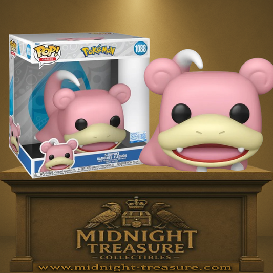 Funko Pop! Pokémon – Ramoloss 25 cm (N°1088). Figurine grand format rose allongée.