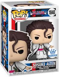 Funko Pop Sosuke Aizen 1840 de Bleach, version exclusive représentant Aizen dans sa tenue de Las Noches, figurine de collection.