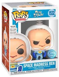 Funko Pop! Space Madness Ren (1532) – Édition limitée Ren & Stimpy, figurine vinyle représentant Ren avec un casque spatial transparent et un costume bleu, inspirée de l’épisode culte de la série.