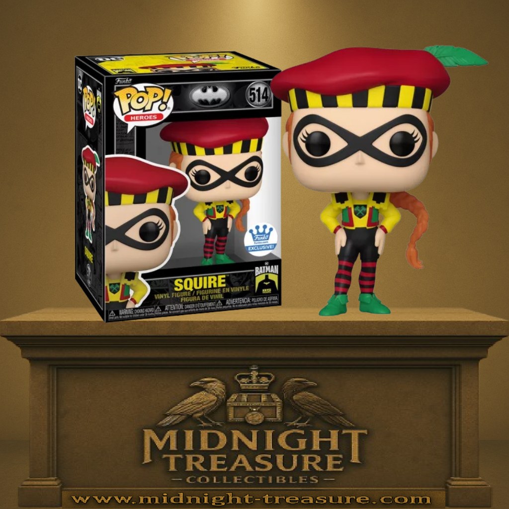 Funko Pop! DC Comics – Squire (N°514), version Funko Web Exclusive en tenue classique.