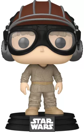 Funko Pop! Star Wars – N°698 – Anakin Skywalker (Jeune). Figurine représentant Anakin enfant dans sa tenue de course de podracer. Un incontournable pour les fans de Star Wars et de La Menace Fantôme.