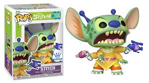 Funko Pop Stitch 1538 Concept Art Exclusive avec pistolets laser, figurine Disney colorée issue de Lilo & Stitch
