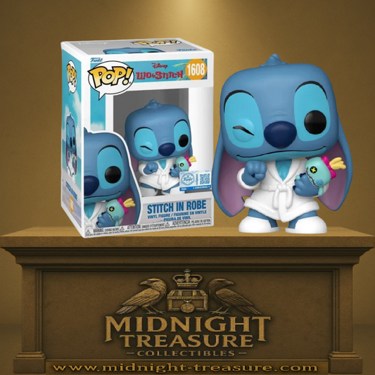 Funko Pop! Lilo & Stitch – Stitch en peignoir avec Scrump (N°1608).