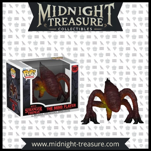 "Funko Pop! Stranger Things The Mind Flayer #1597 en version Super Sized. Figurine représentant la terrifiante créature du Monde à l’Envers avec des détails impressionnants."
