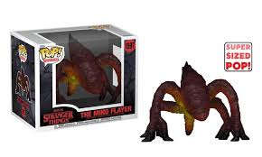 "Funko Pop! Stranger Things The Mind Flayer #1597 en version Super Sized. Figurine représentant la terrifiante créature du Monde à l’Envers avec des détails impressionnants."