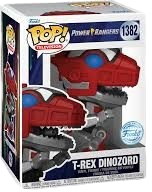 "Funko Pop! T-Rex Dinozord (1382) – Figurine de collection Power Rangers. Design détaillé du Zord rouge avec armure argentée et mâchoires imposantes. Produit officiel Funko, idéal pour les collectionneurs et fans de la franchise."

