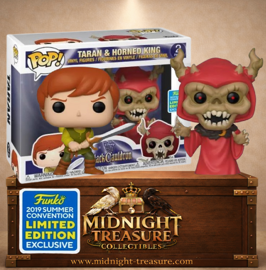 Funko Pop! Disney 2-Pack – Taram et le Roi Cornu inspirés du film Taram et le Chaudron Magique avec sticker SDCC 2019 Exclusive.