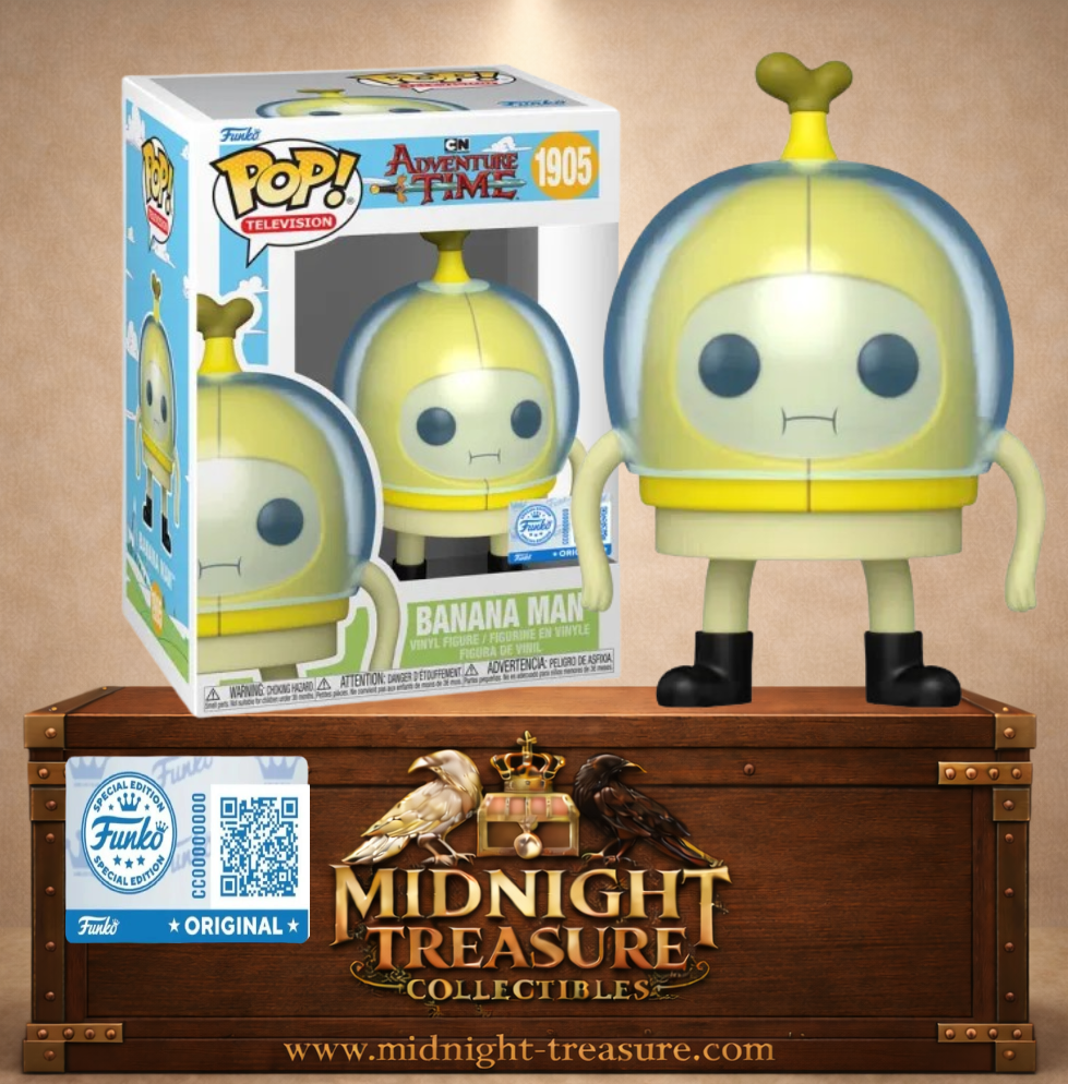 Funko Pop! Television N°1905 – Banana Man (Bonhomme Banane) avec son casque spatial, Funko Exclusive inspirée de Adventure Time.