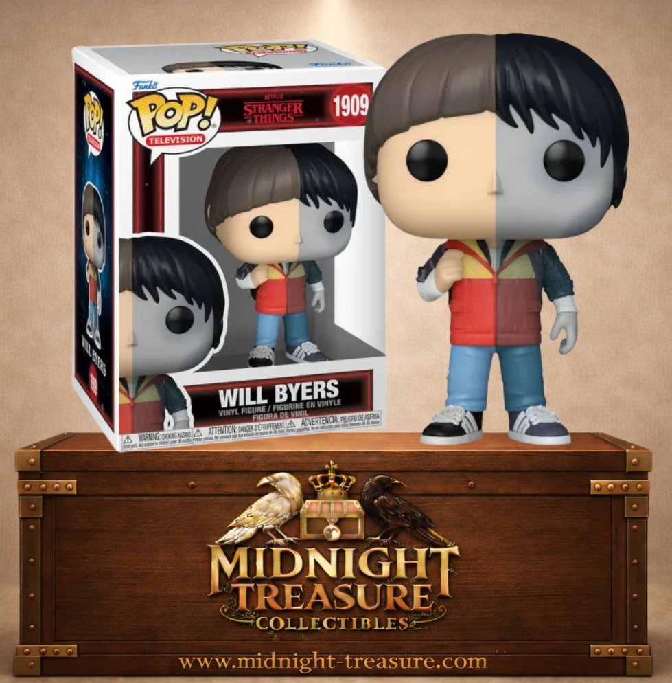 Funko Pop! Television N°1909 – Will Byers (Split), moitié humain et moitié influencé par le Monde à l'Envers dans Stranger Things.