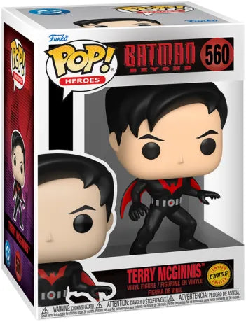 Funko Pop! DC Comics – Terry McGinnis (Batman Beyond) (N°560, Chase). Figurine exclusive représentant le successeur de Batman dans son costume noir futuriste avec logo rouge. Une édition rare et culte pour les fans de Batman.
