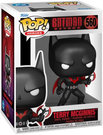 Funko Pop! Batman Beyond – Terry McGinnis (N°560). Batman du futur en costume noir et rouge, tenant un batarang. Une figurine élégante et dynamique pour les fans de DC Comics.

