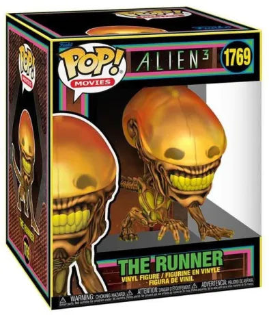 Funko Pop! Alien 3 – The Runner (N°1769). Figurine détaillée du xénomorphe quadrupède orangé aux dents jaunes, dans une posture de chasse terrifiante.