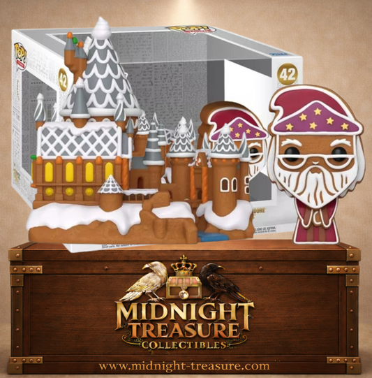 Funko Pop! Town N°42 – Poudlard et Dumbledore version pain d épices Harry Potter.