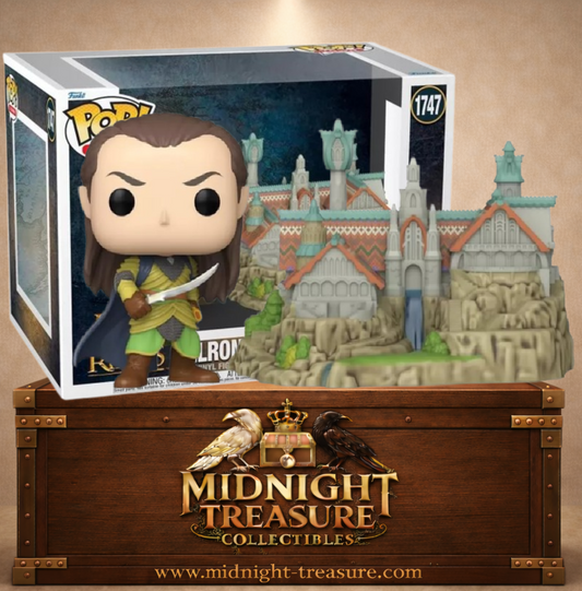 Funko Pop! Town N°48 – Elrond with Rivendell (Elrond avec Fondcombe), inspirée de Le Seigneur des Anneaux (The Lord of the Rings).