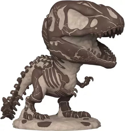 Funko Pop! Jurassic World – Tyrannosaurus Skeleton (N°1682). Figurine fossile détaillée du T-Rex avec effet pierre réaliste, inspirée de la saga Jurassic World.