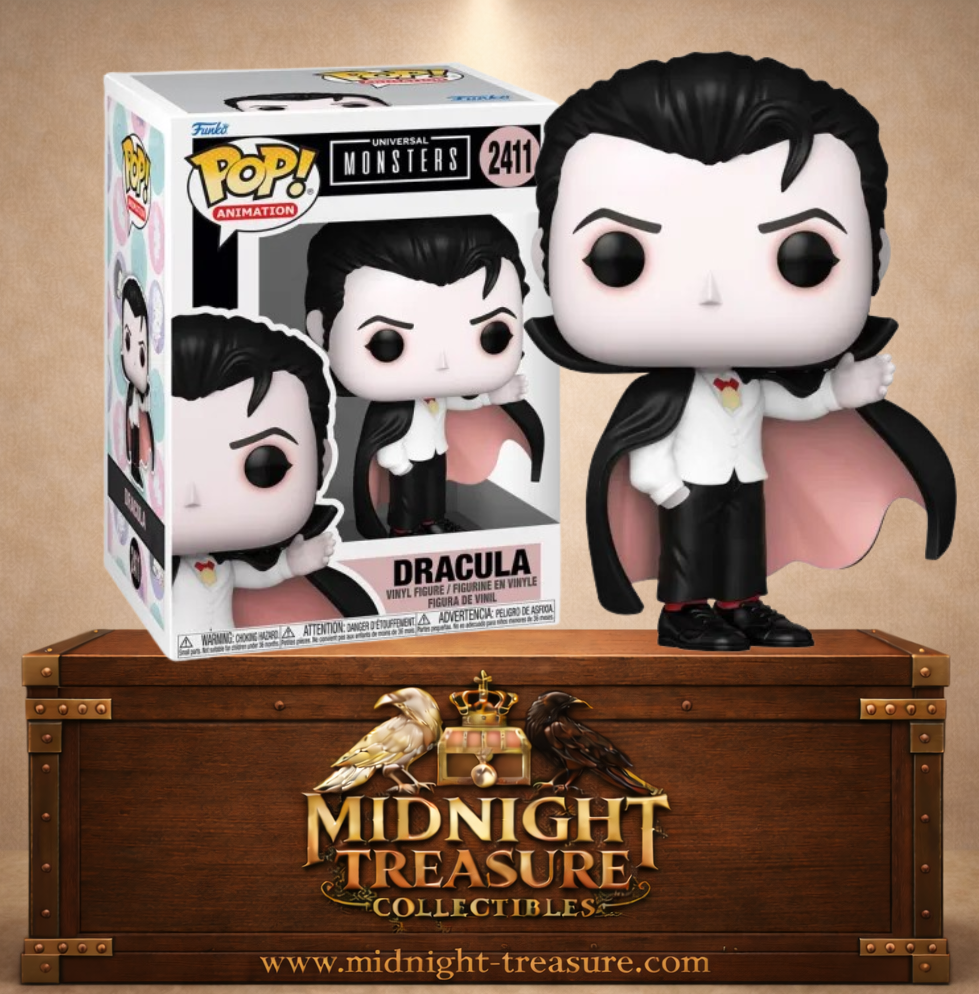 Funko Pop! Universal Monsters N°2411 – Dracula inspiré de Bela Lugosi dans le film Dracula (1931).