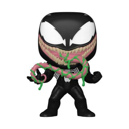 Funko Pop! Marvel – Venom (N°1469, Glow in the Dark). Figurine exclusive avec costume noir, bouche carnassière et effets verts fluorescents lumineux. Une pièce culte et effrayante pour les fans de Marvel.