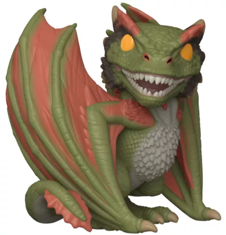 Funko Pop! House of the Dragon – Vermax (N°27) – 15 cm. Dragon majestueux aux ailes rouges et corps vert, issu de la série Game of Thrones. Une figurine redoutable et détaillée pour les fans de dragons et de fantasy.