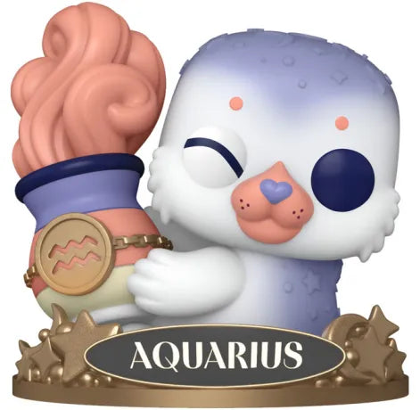 Funko Pop! Zodiac – Verseau (Aquarius) N°13. Figurine cosmique représentant une adorable créature tenant une urne céleste, symbole du signe du Verseau.