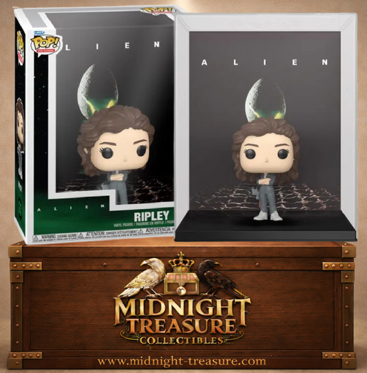Funko Pop! VHS Covers N°23 – Ripley – Alien. Figurine dans cadre avec affiche du film et œuf de Xénomorphe.