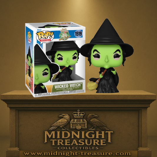Funko Pop! Wizard of Oz – Wicked Witch (1519). La sorcière verte iconique avec son chapeau pointu et son balai. Une figurine de collection parfaite pour les fans du Magicien d’Oz. 