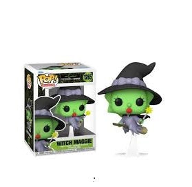 Funko Pop! The Simpsons 1265 - Witch Maggie (Treehouse of Horror) - Amazon Exclusive Glow in the Dark. Figurine exclusive représentant Maggie en sorcière phosphorescente avec chapeau noir et baguette magique. Design fidèle et détaillé, parfait pour collectionneurs et fans des Simpsons.