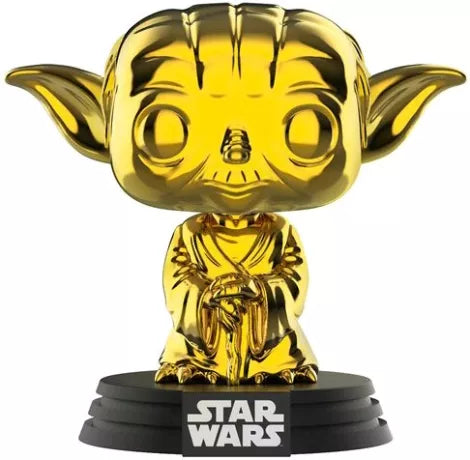 Funko Pop! Yoda 124 - Gold Metallic - Star Wars Special Edition. Figurine dorée du légendaire Maître Jedi Yoda, dans une posture sage et emblématique. Une pièce de collection incontournable pour les fans de Star Wars.