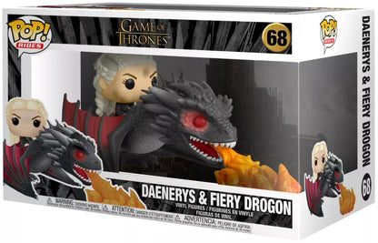 🐉🔥 Funko Pop! Rides N°68 – Daenerys & Fiery Drogon (Daenerys et Drogon crachant du feu) – Game of Thrones 🔥🐉