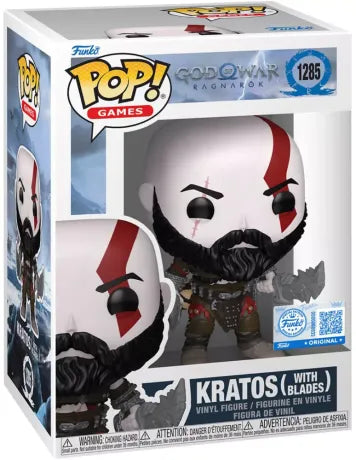 ⚔️🔥 Funko Pop! Games N°1285 – Kratos with Blades (Kratos avec les Lames du Chaos) – Special Edition Exclusive – God of War Ragnarök 🔥⚔️