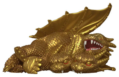Funko Pop! Movies Godzilla – Sleeping King Ghidorah Gold (N°1953). Figurine Deluxe dorée représentant King Ghidorah endormi, trois têtes et ailes repliées.