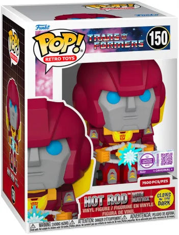 🔥🤖 Funko Pop! Retro Toys N°150 – Hot Rod with Matrix (Hot Rod avec la Matrice) (Glow in the Dark) – Transformers 🤖🔥ELITE 7 500 exemplaires