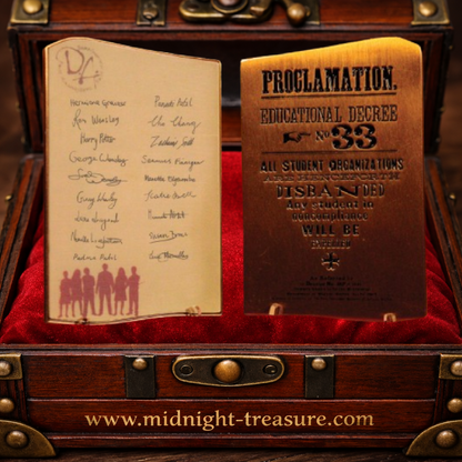 Lingot lenticulaire Harry Potter Armée de Dumbledore édition limitée à 2005 exemplaires par FaNaTtik