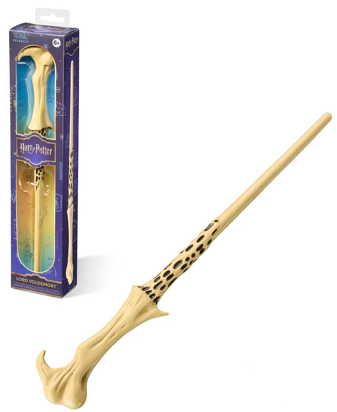 Harry Potter – Baguette Lord Voldemort – 30 cm – PVC – Officielle. Réplique fidèle avec manche en forme d’os, parfaite pour cosplay et collection.