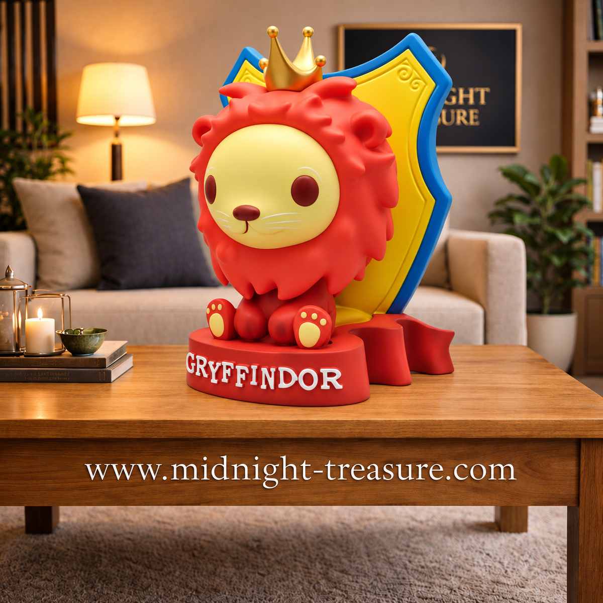 Tirelire Chibi Harry Potter Gryffondor 16 cm Plastoy avec lion rouge et doré