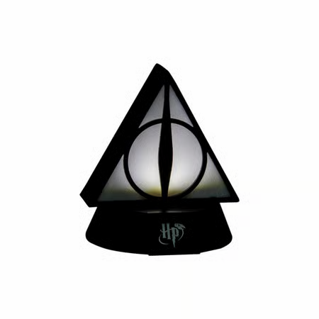 Lampe Harry Potter – Deathly Hallows Icon Light – 11 cm – Paladone. Lampe représentant le symbole des Reliques de la Mort avec une lumière douce et magique. Un objet culte pour les fans de Harry Potter.