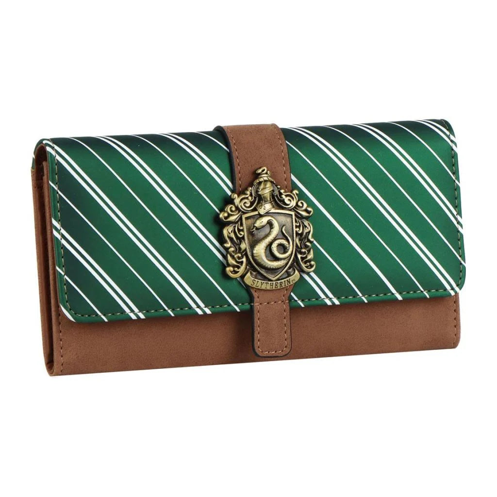 🐍💚 Harry Potter – Serpentard – Portefeuille en similicuir avec blason métallique 💚🐍
