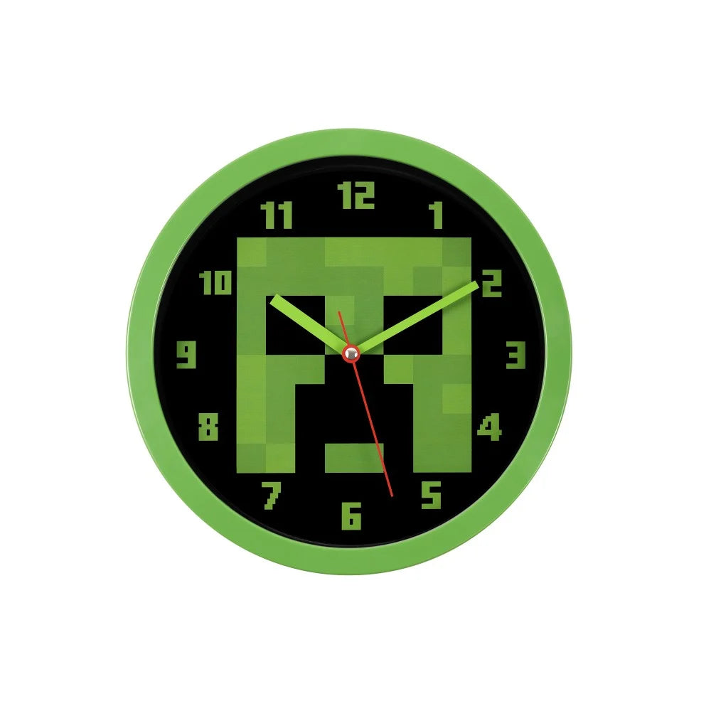 ⏰🟩 Horloge Murale Creeper – Minecraft – 25 cm 🎮💥