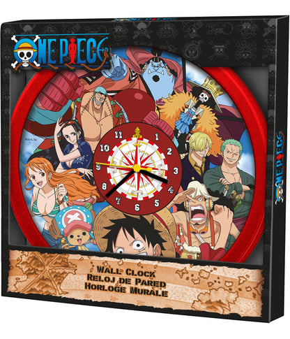 🕒🏴‍☠️ Horloge Murale One Piece – "L’Équipage du Chapeau de Paille" 🏴‍☠️🕒