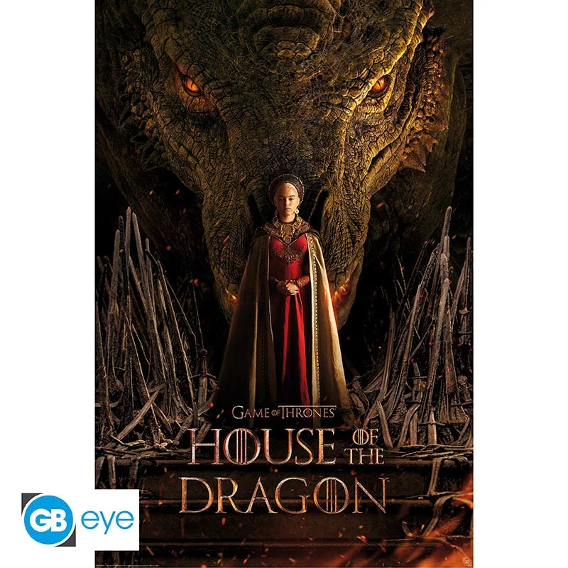 🐉🔥 House of the Dragon – Rhaenyra Targaryen & Syrax – Poster 91 x 61 cm 🔥🐉