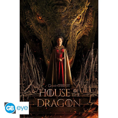 🐉🔥 House of the Dragon – Rhaenyra Targaryen & Syrax – Poster 91 x 61 cm 🔥🐉